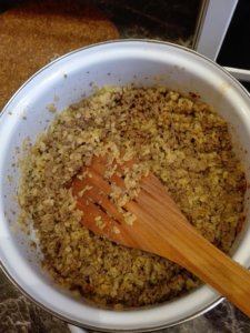 bulgur és darálthúsi